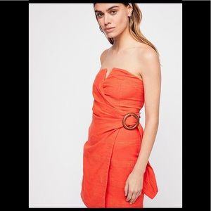 FREE PEOPLE SOME NIGHTS STRAPLESS MINI DRESS